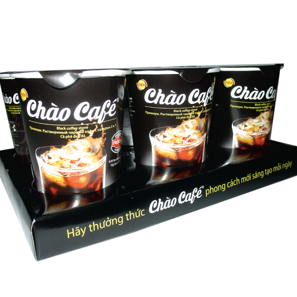 Café ly đen đá (6 ly/khay x 16g)